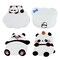 Wrapables Cute Panda Sticky Notes, Adhesive Memo Notepads for Home, Office, Work (Set of 8)
